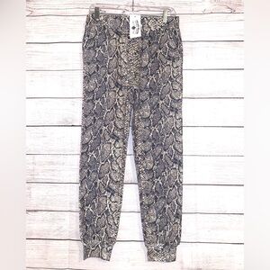 Crazy Train Snake Print Sweat Pants-Size Large